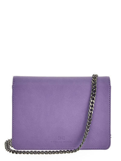Shop Elisabetta Franchi Cross Body Bag In Purple