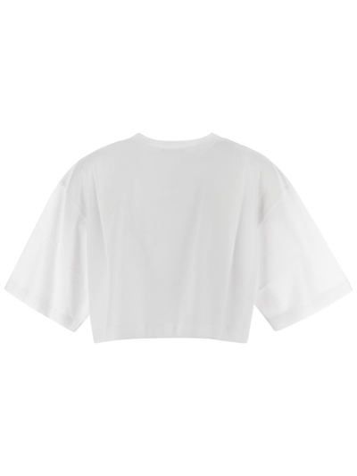 Shop Marni Cotton Cropped T-shirt In White
