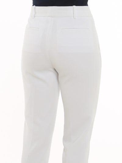 Shop Michael Kors Crêpe Trousers In White