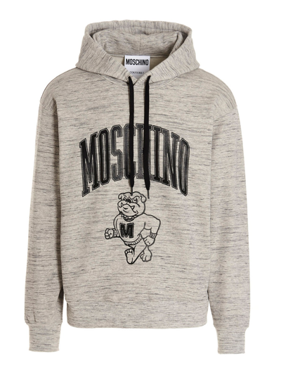 Moschino Sweatshirt With Logo Print In Grey