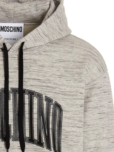 Moschino Sweatshirt With Logo Print In Grey