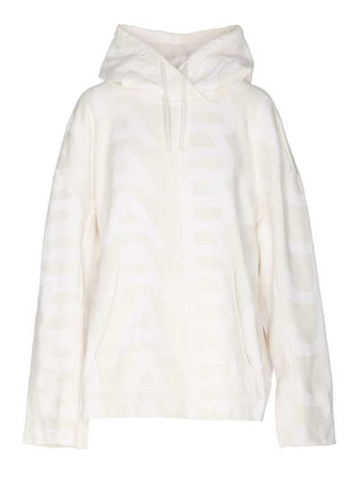 Shop Marc Jacobs Maxi Logo Printed Sweatshirt In White