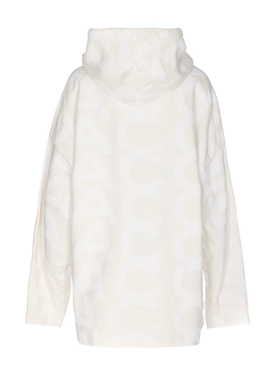 Shop Marc Jacobs Maxi Logo Printed Sweatshirt In White