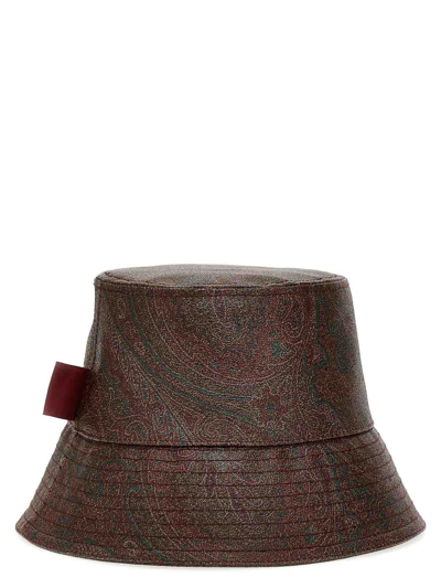 Shop Etro Paisley Bucket Hat In Rojo Oscuro