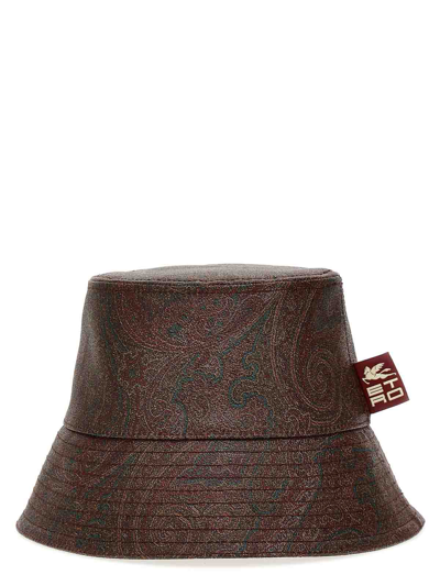 Shop Etro Paisley Bucket Hat In Rojo Oscuro