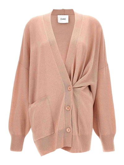 Shop Nude Oversize Cardigan In Color Carne Y Neutral