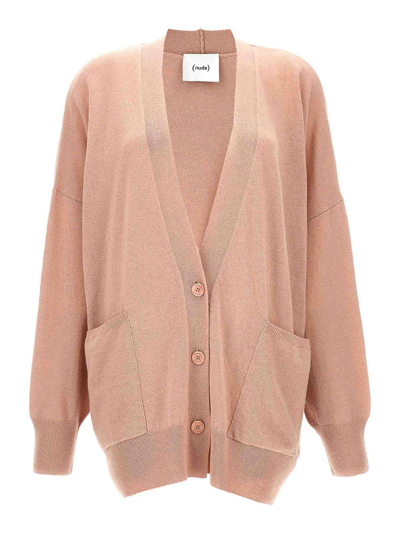 Shop Nude Oversize Cardigan In Color Carne Y Neutral