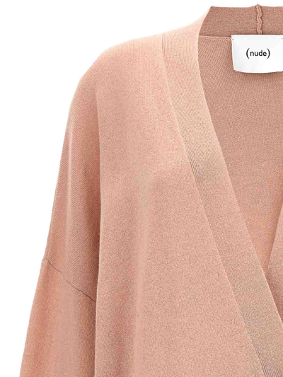 Shop Nude Oversize Cardigan In Color Carne Y Neutral