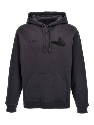 Shop Objects Iv Life Boulder Print Hoodie In Gris
