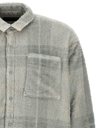 Shop Stampd Teddy-effect Jacket In Gris