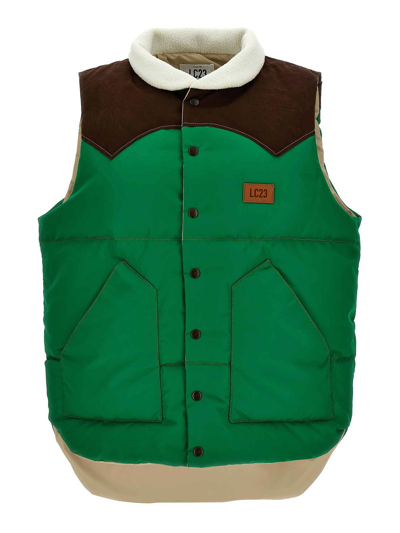 Shop Lc23 Paneled Vest In Verde