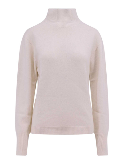 Shop Le 17 Septembre Wool Blend Turtleneck Sweater In Blanco