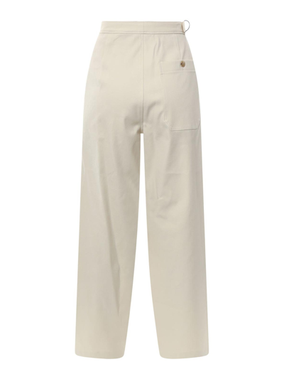 Shop Le 17 Septembre Cotton Trouser With Frontal Pinces In Beis