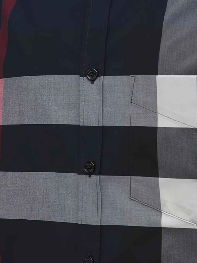 Burberry Long Sleeve Summerton Shirt In Azul