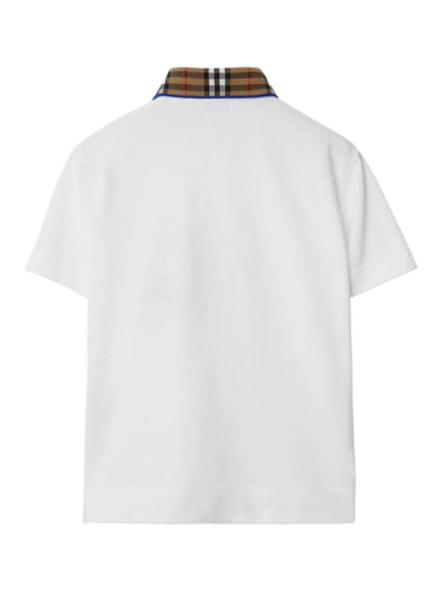 Shop Burberry Johane Polo In Blanco