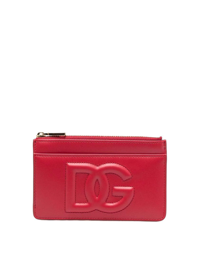 Shop Dolce & Gabbana Dg Logo Card Holder In Rojo