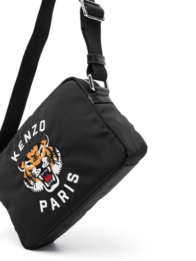 Shop Kenzo Tiger Print Bag In Negro