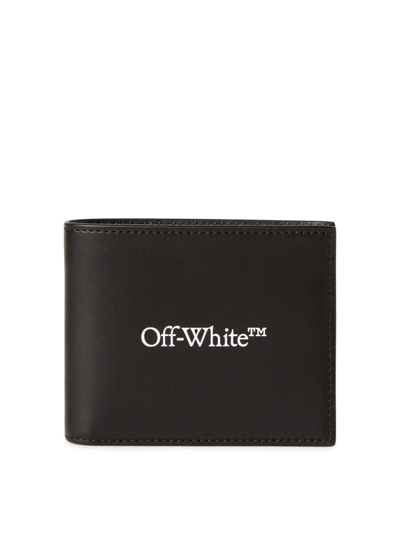 Shop Off-white Bookish Leather Wallet In Negro
