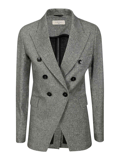 Shop Circolo 1901 Double-breasted Jacket In Gris