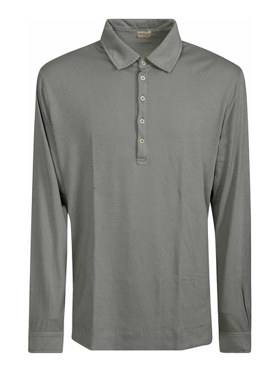 Shop Massimo Alba Long-sleeved Polo Shirt In Gris