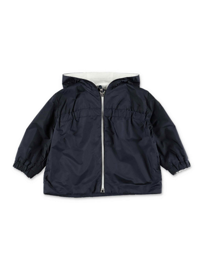 Shop Moncler Raka Nylon Baby Boy  Jacket With Hood In Azul