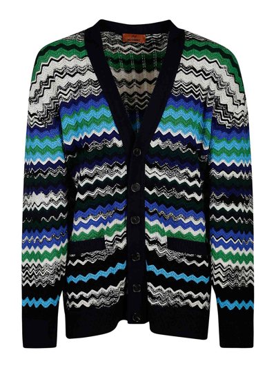 Shop Missoni Cardigan In Multicolor