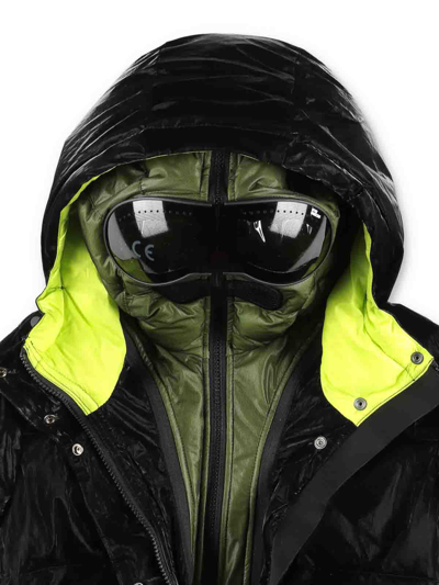 Shop Ai Riders On The Storm Glossy Black Padded Jacket With Hood In Negro