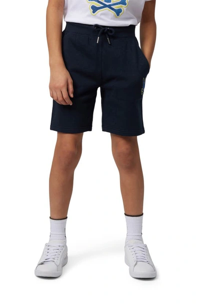 Shop Psycho Bunny Kids' Lenox Cotton Fleece Sweat Shorts In Navy