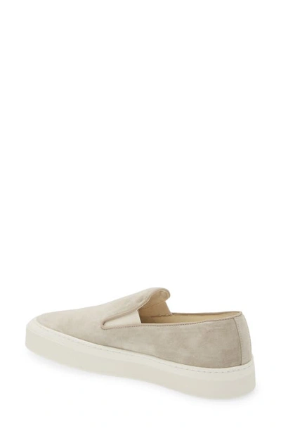 Shop Common Projects Suede Slip-on Sneaker In Warm Grey