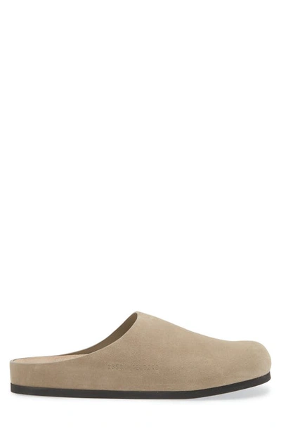 Shop Common Projects Suede Clog In Taupe
