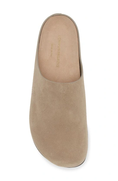 Shop Common Projects Suede Clog In Taupe