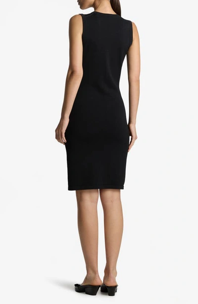 St John Santiago Knit Scoop Neck Dress In Black