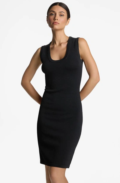St John Santiago Knit Scoop Neck Dress In Black