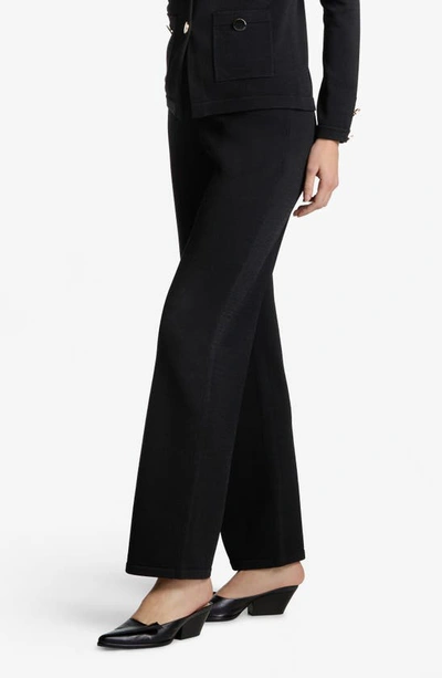 St John Santiago Knit Button Jacket In Black