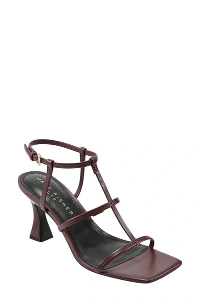 Shop Marc Fisher Ltd Dennie Ankle Strap Sandal In Dark Red 600