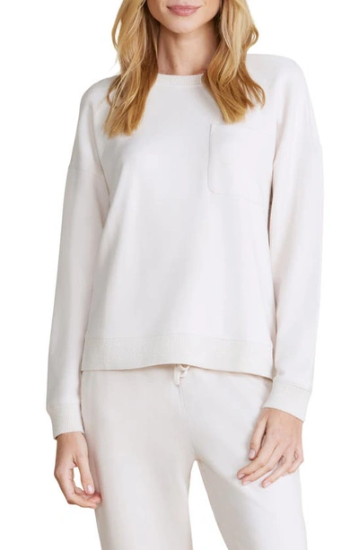 Shop Barefoot Dreams Malibu Collection® Brushed Fleece Sweatshirt In Sand Dune