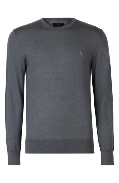 Shop Allsaints Mode Slim Fit Wool Sweater In Shadow Blue Slim