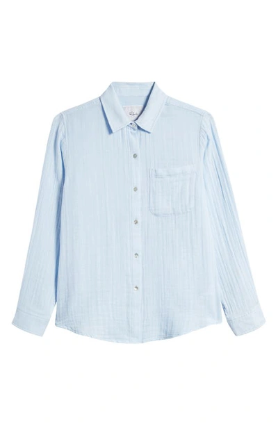 Shop Rails Ellis Cotton Gauze Button-up Shirt In Bluebell