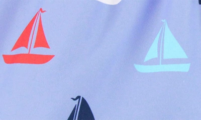 Shop Ruggedbutts Long Sleeve Two-piece Rashguard Swimsuit In Sailboat Multi