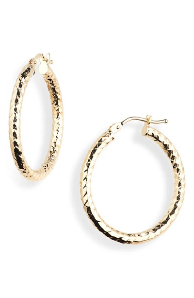 Shop Bony Levy 14k Gold Twist Hoop Earrings In 14k Yellow Gold