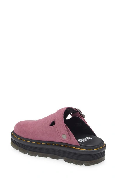 Dr. Martens' Zebzag Slingback Clog In Mauve Suede