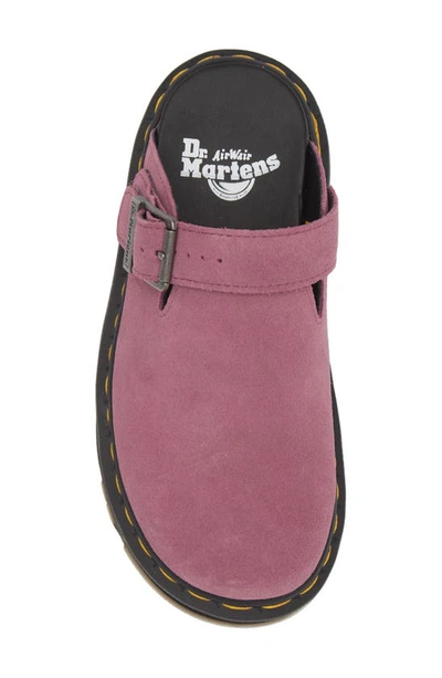 Dr. Martens' Zebzag Slingback Clog In Mauve Suede
