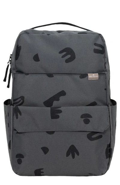 Shop Red Rovr Roo Diaper Backpack In Charcoal Doodle