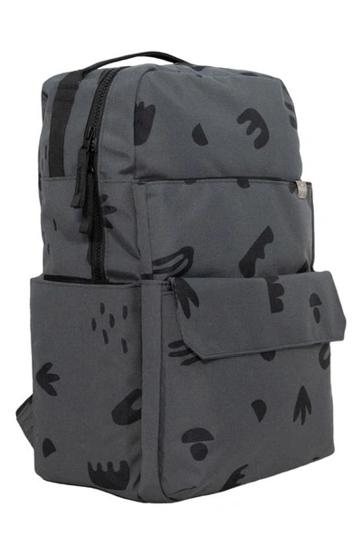 Shop Red Rovr Roo Diaper Backpack In Charcoal Doodle