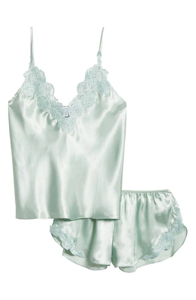 Shop In Bloom By Jonquil Adore You Short Satin Pajamas In Celadon