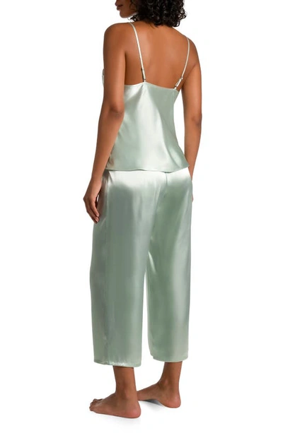 Shop In Bloom By Jonquil Adore You Satin Crop Pajamas In Celadon