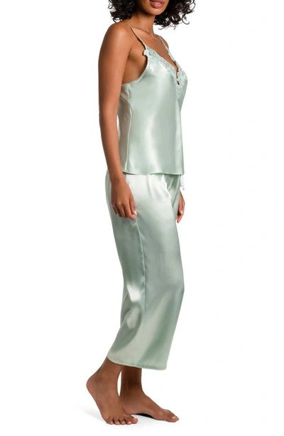 Shop In Bloom By Jonquil Adore You Satin Crop Pajamas In Celadon