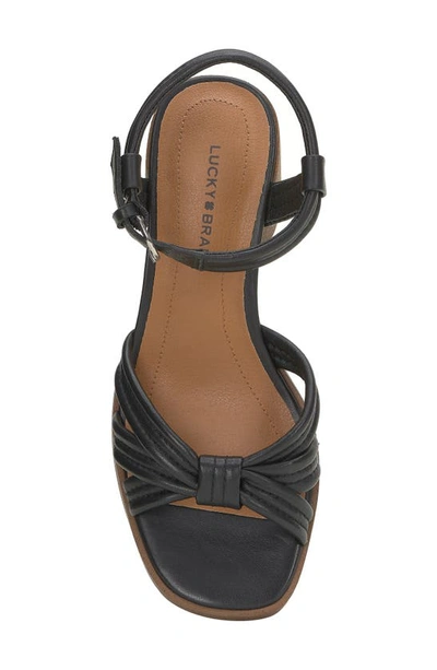 Shop Lucky Brand Jolenne Ankle Strap Sandal In Black Milkol