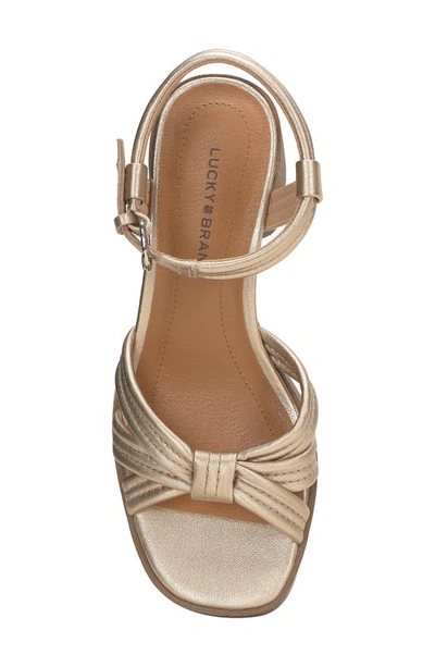 Shop Lucky Brand Jolenne Ankle Strap Sandal In Stardust Etoile