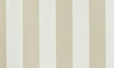 Frame Printed Button Front Short Sleeve Camp Shirt In Smoke Beige Stripe